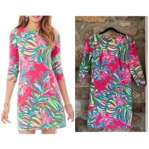 Lilly Pulitzer Tropical Pink and Green Mini Dress